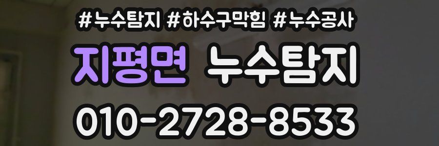 지평면 누수탐지업체