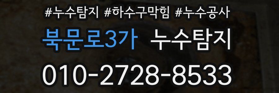 북문로3가 누수탐지업체