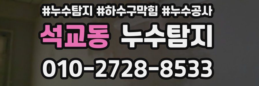 석교동 누수탐지업체