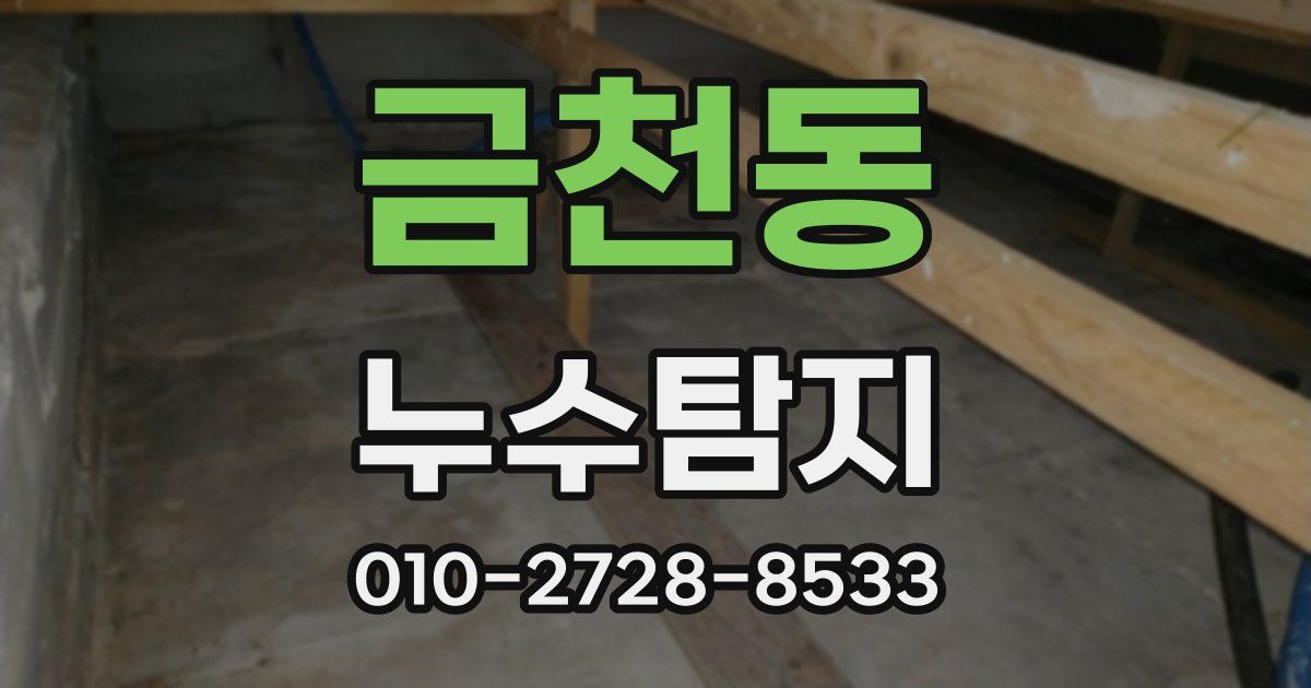 금천동 누수공사
