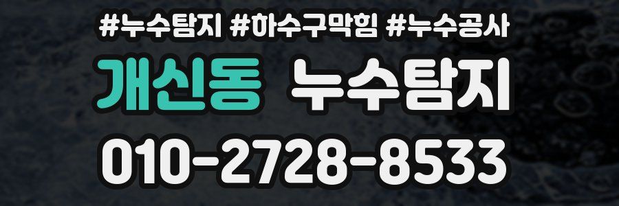 개신동 누수탐지업체