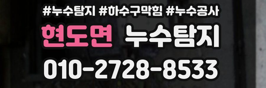 현도면 누수탐지업체