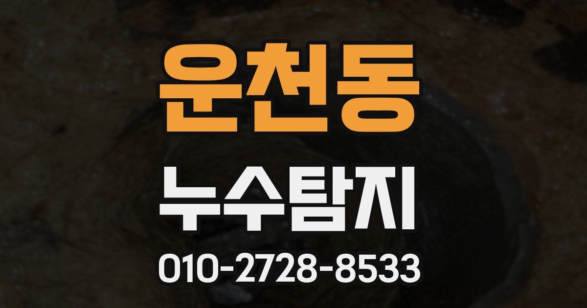 운천동 누수공사