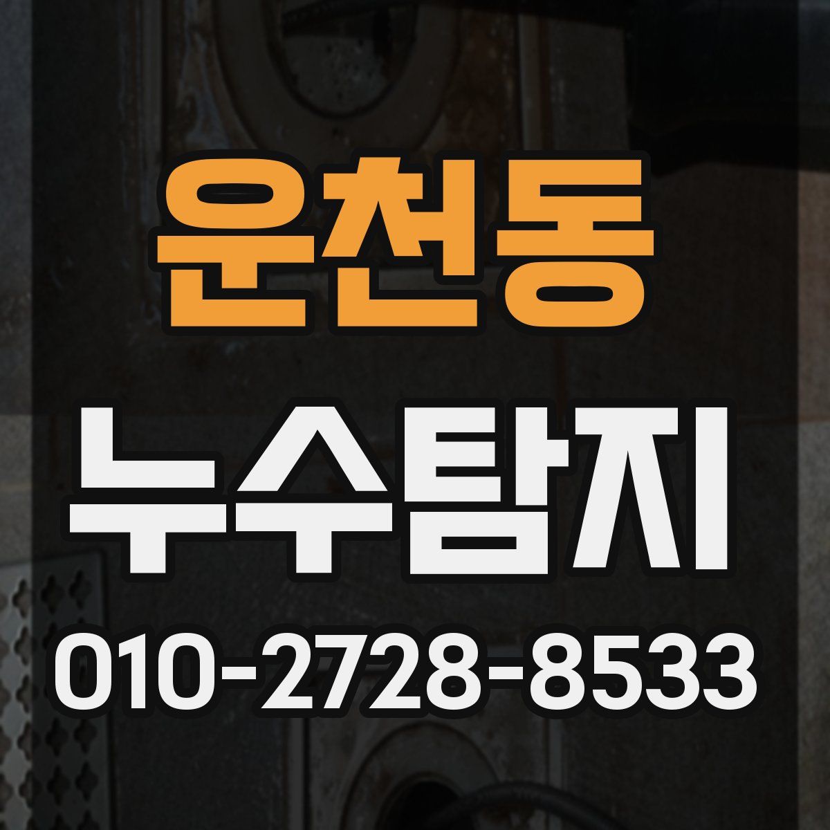 운천동 누수탐지