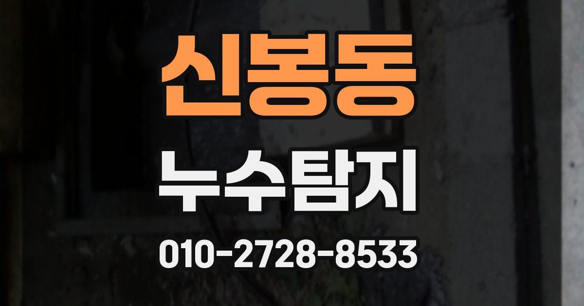신봉동 누수공사