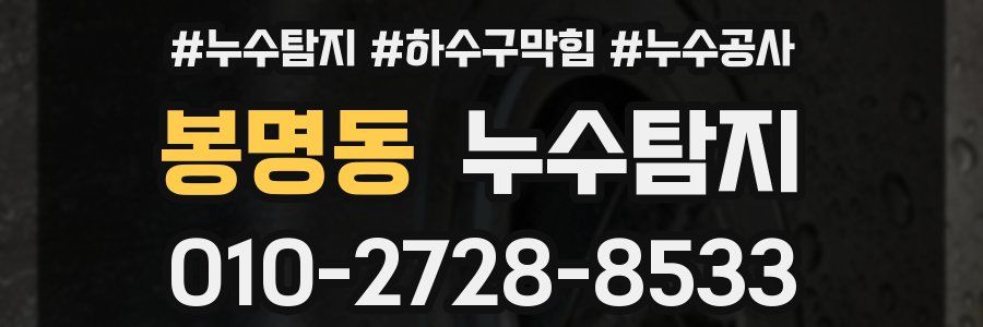봉명동 누수탐지업체