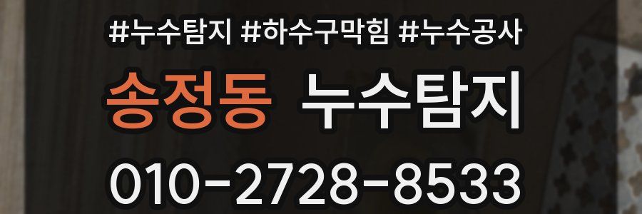 송정동 누수탐지업체