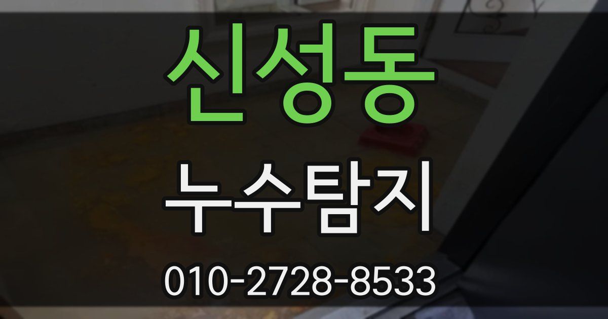 신성동 누수공사