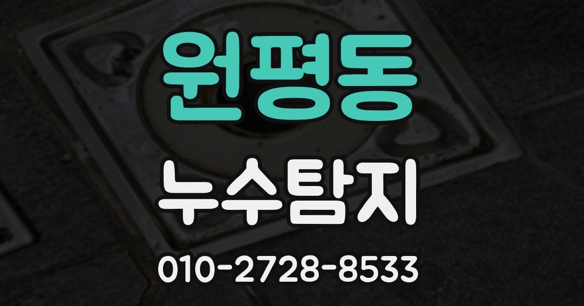 원평동 누수공사