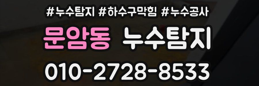 문암동 누수탐지업체