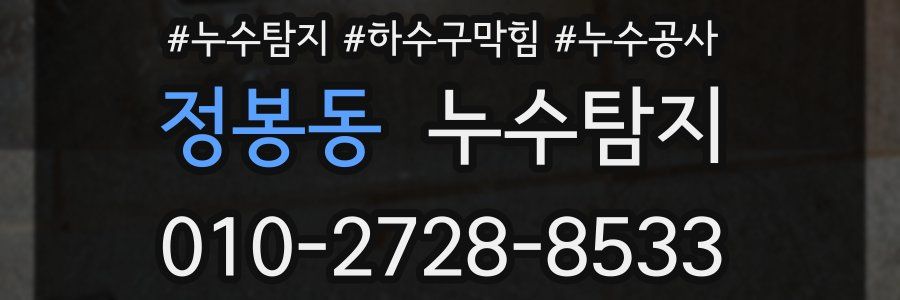 정봉동 누수탐지업체