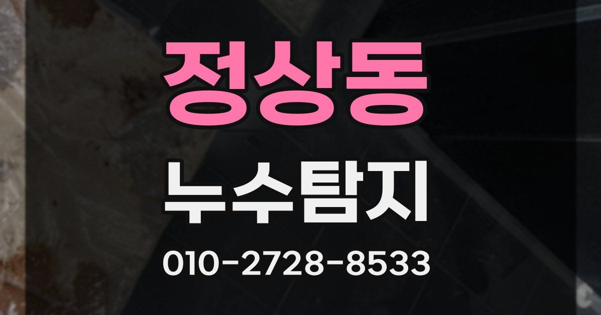 정상동 누수공사