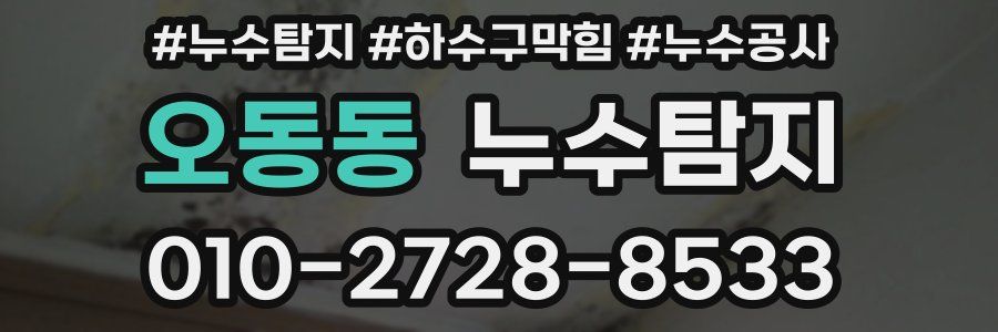 오동동 누수탐지업체
