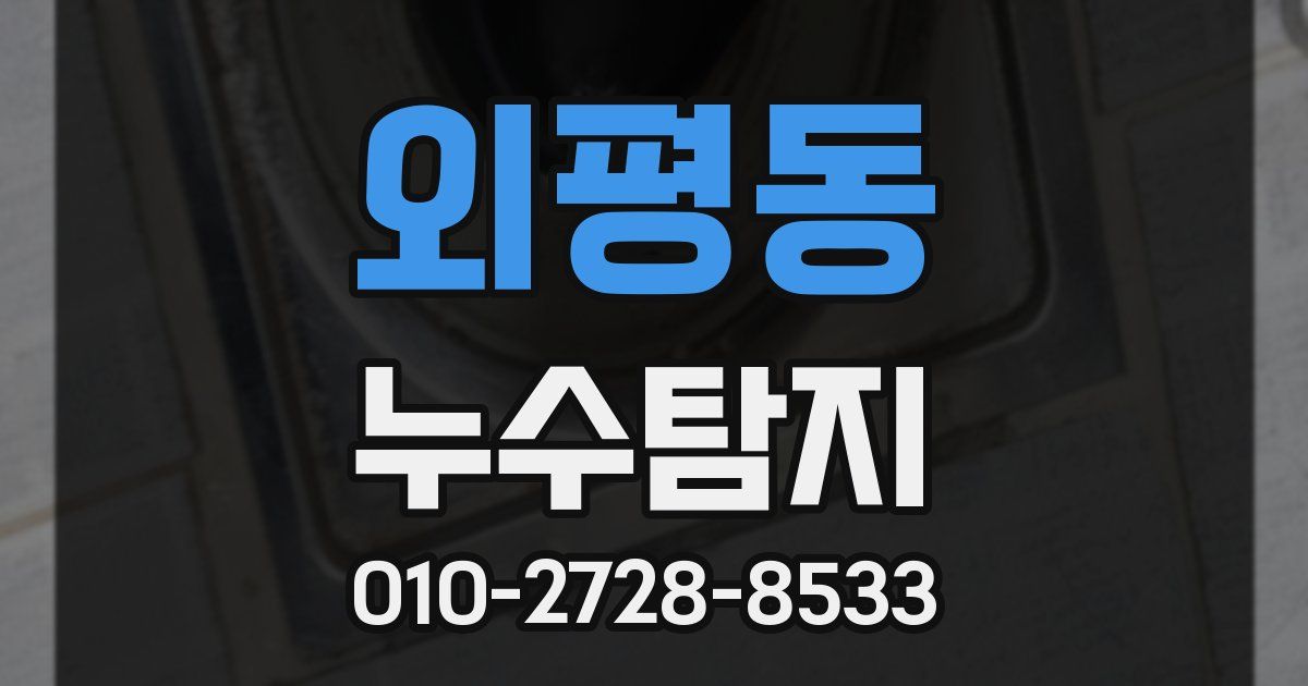 외평동 누수공사