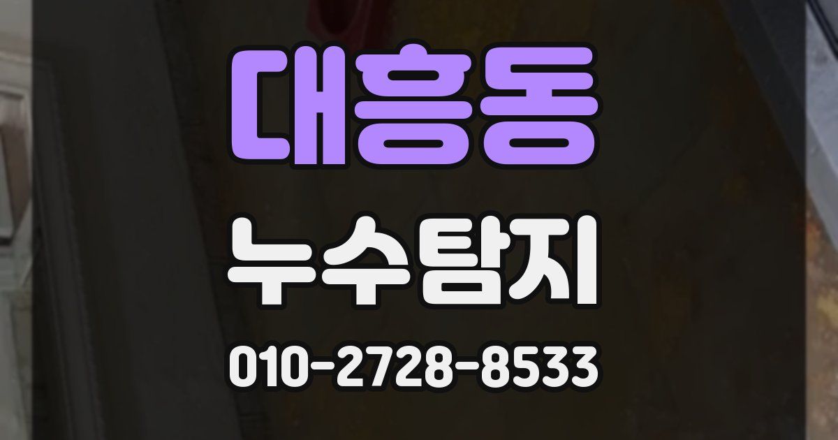 대흥동 누수공사
