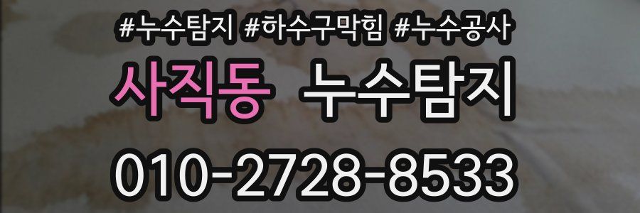 사직동 누수탐지업체