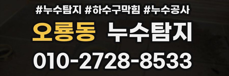 오룡동 누수탐지업체