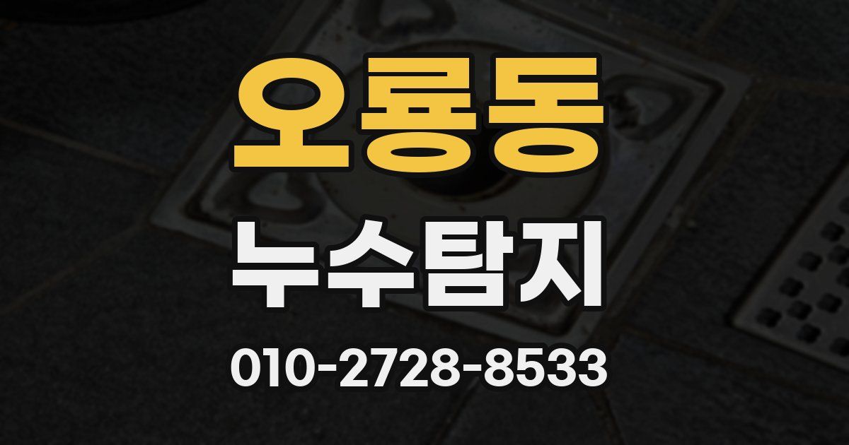 오룡동 누수공사