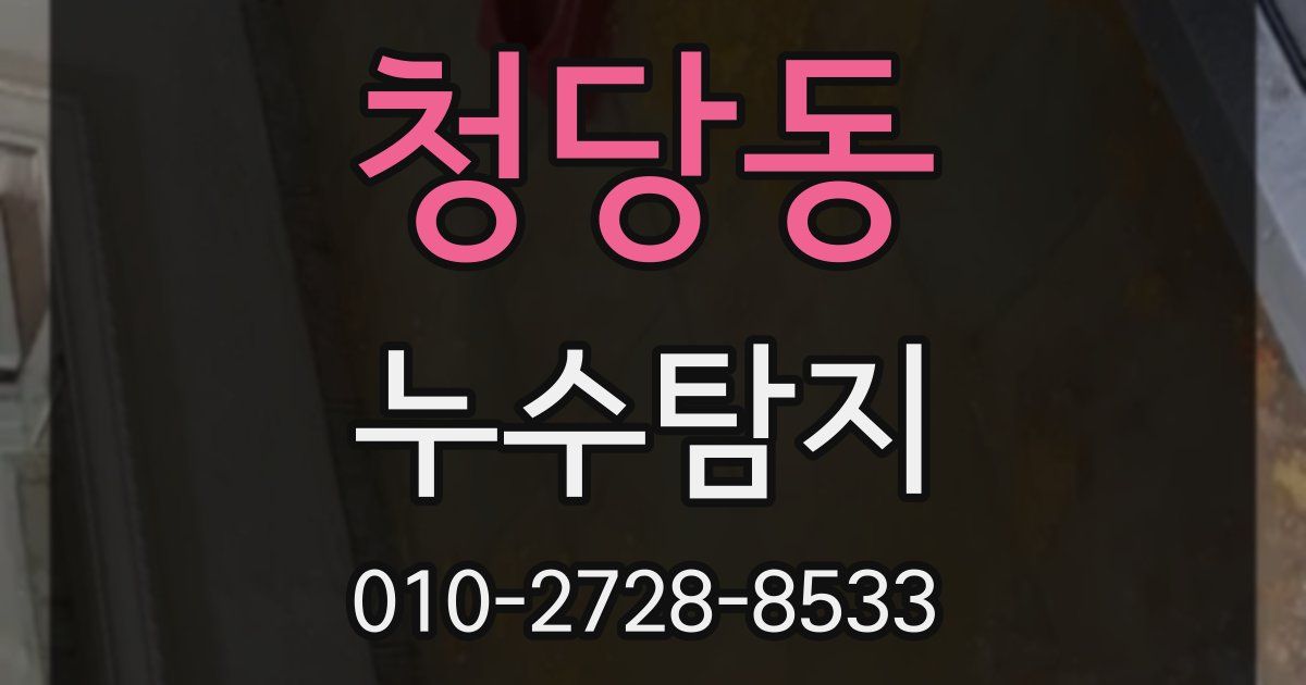 청당동 누수공사