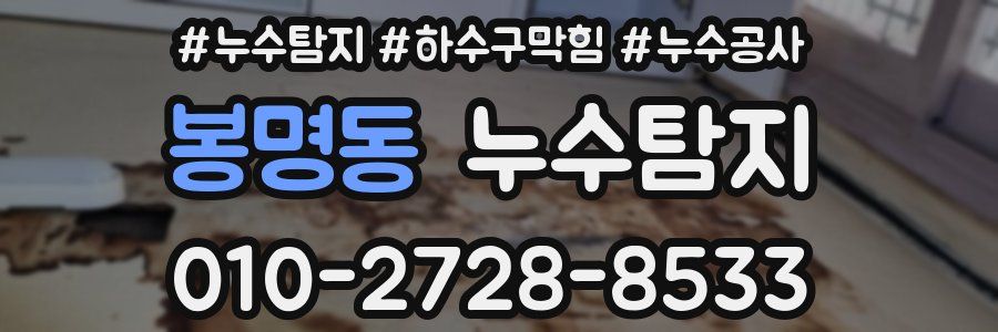 봉명동 누수탐지업체