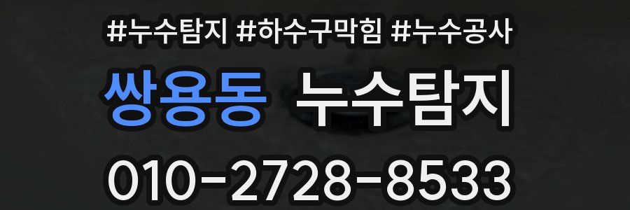 쌍용동 누수탐지업체