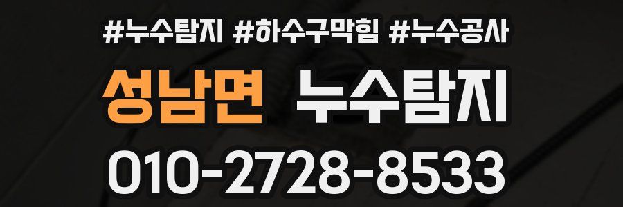 성남면 누수탐지업체