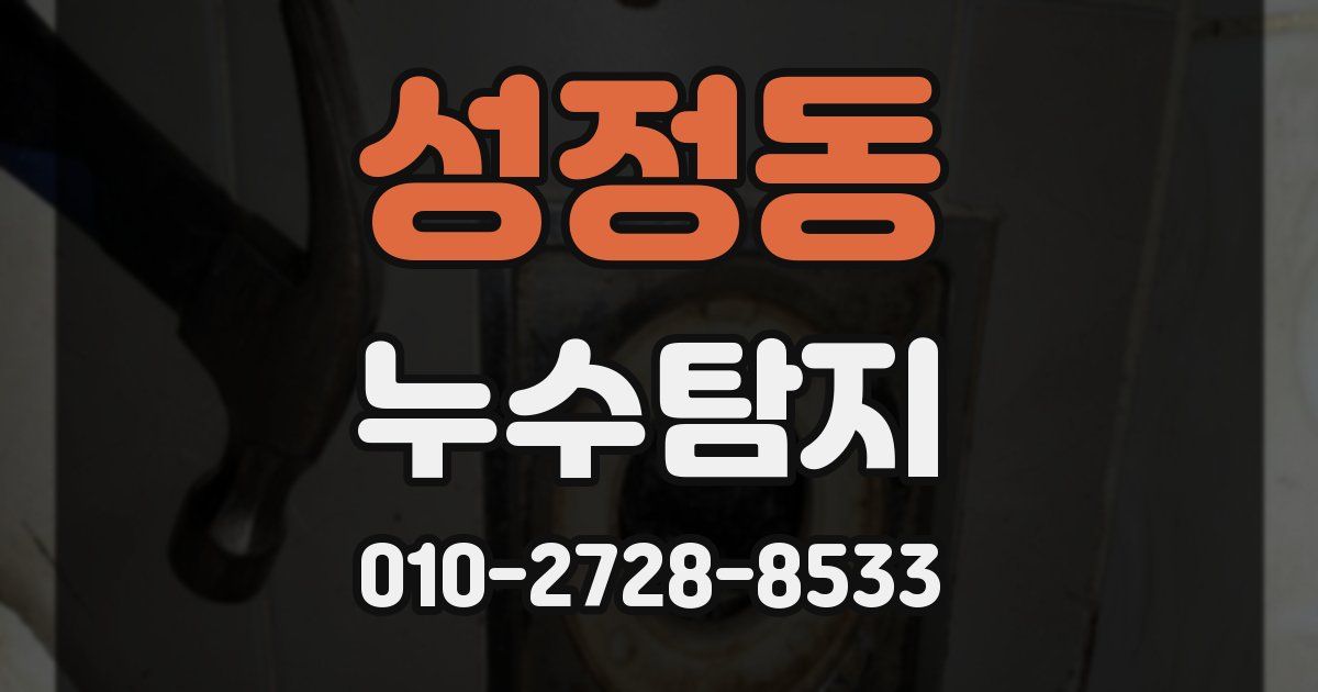 성정동 누수공사