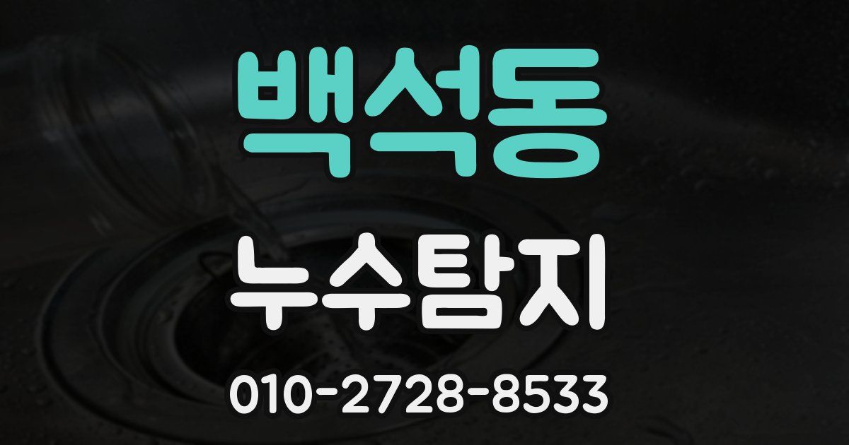 백석동 누수공사