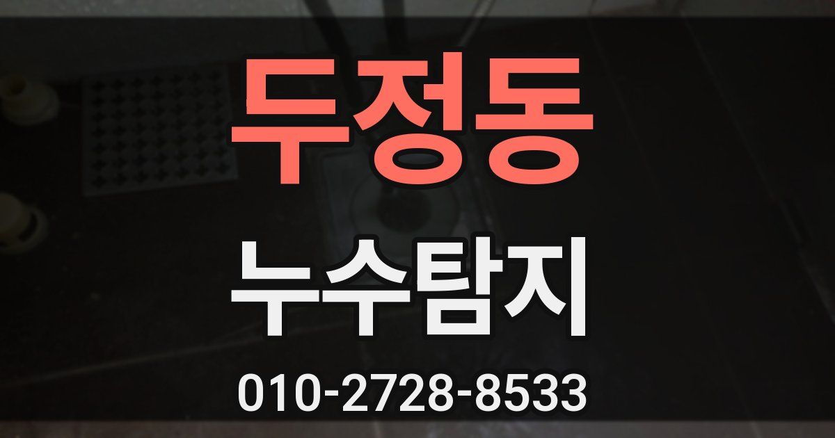 두정동 누수공사