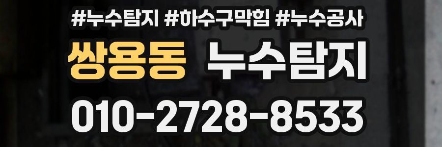 쌍용동 누수탐지업체