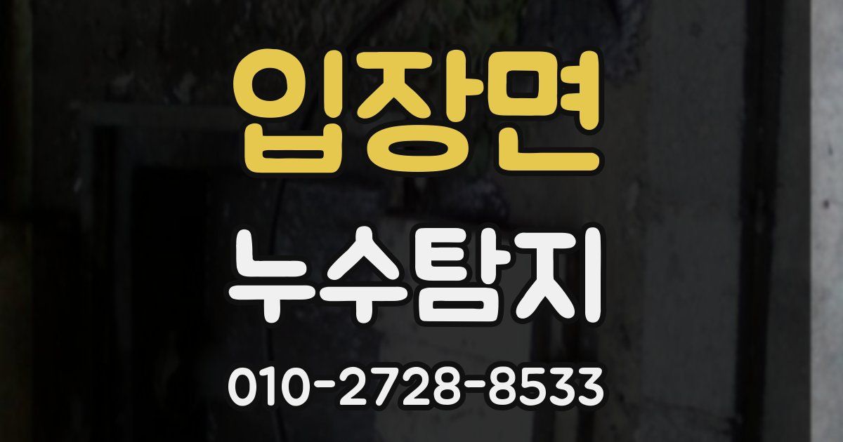 입장면 누수공사