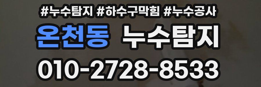 온천동 누수탐지업체