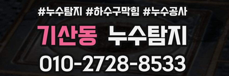 기산동 누수탐지업체