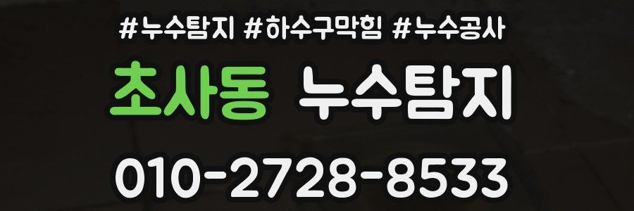초사동 누수탐지업체