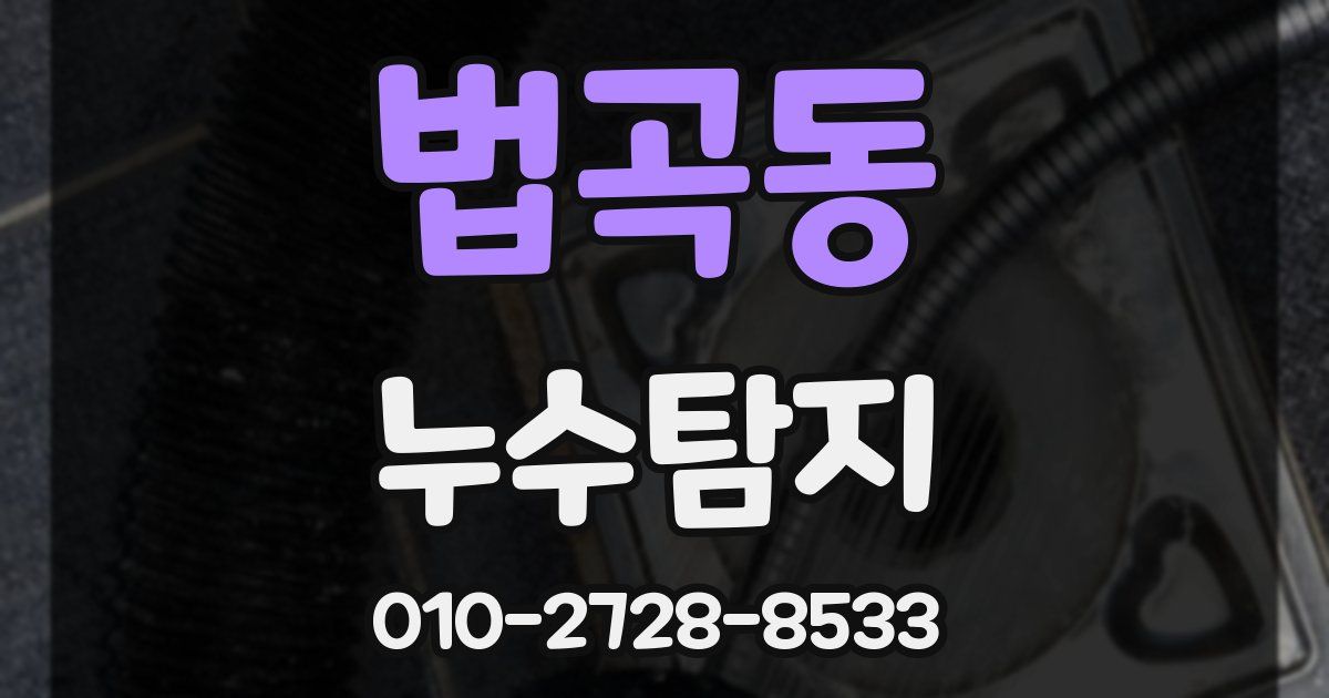 법곡동 누수공사