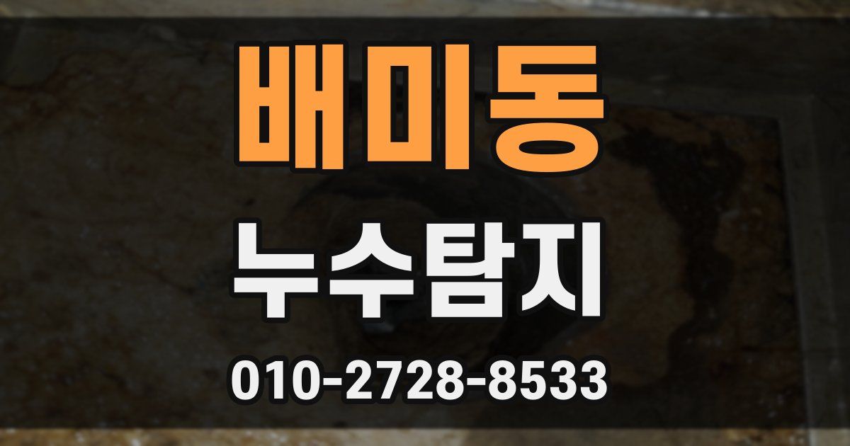 배미동 누수공사