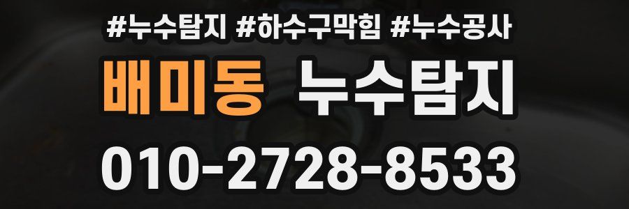 배미동 누수탐지업체