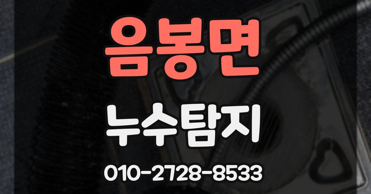 음봉면 누수공사