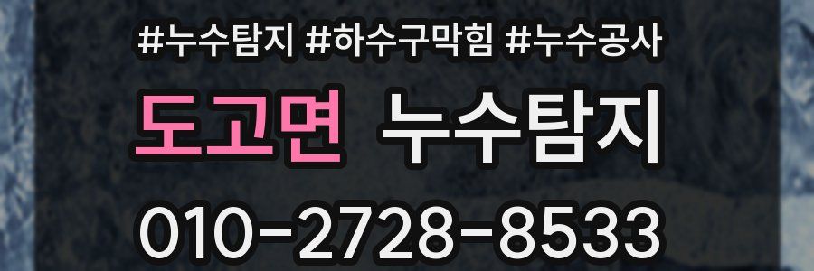 도고면 누수탐지업체