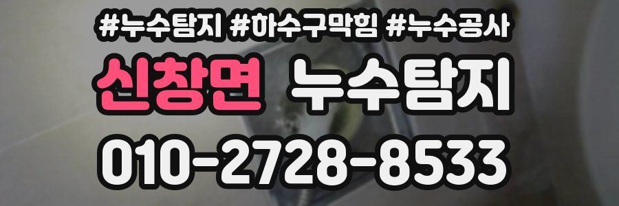 신창면 누수탐지업체
