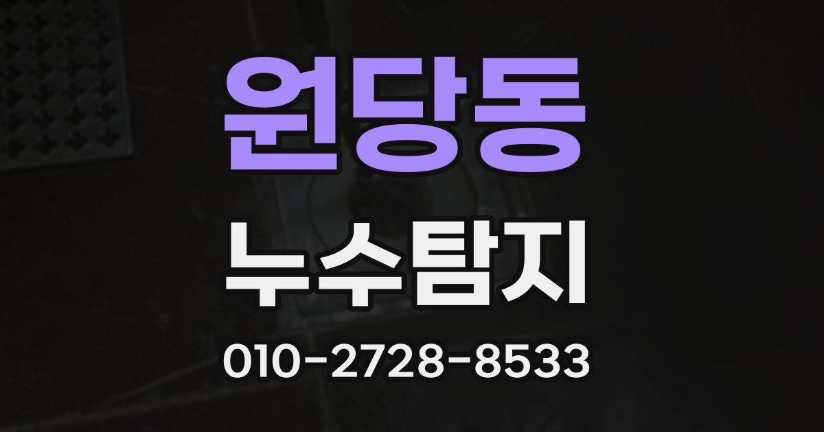 원당동 누수공사