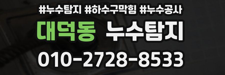 대덕동 누수탐지업체