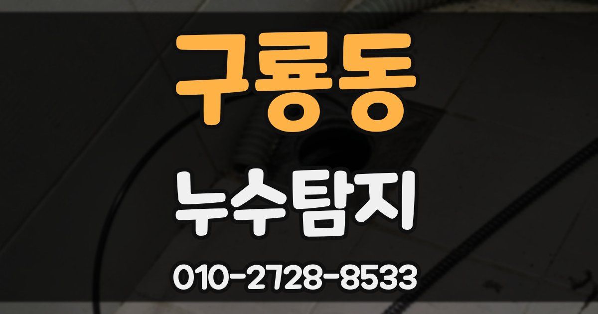 구룡동 누수공사