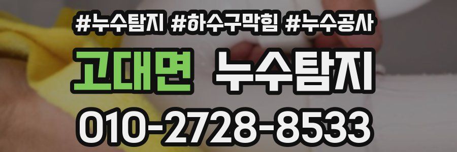 고대면 누수탐지업체