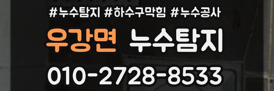 우강면 누수탐지업체