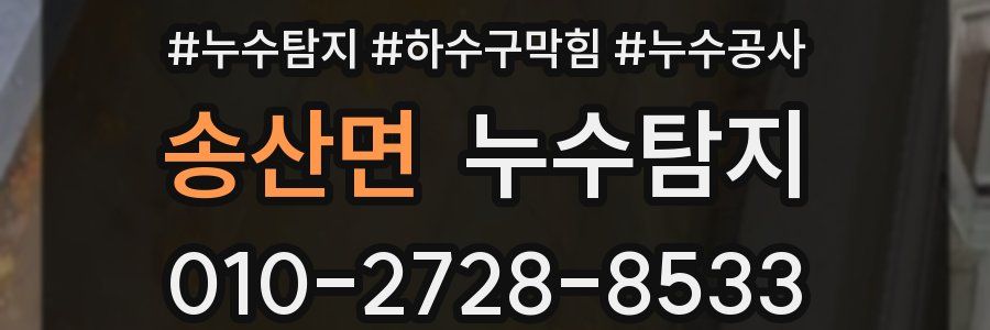 송산면 누수탐지업체