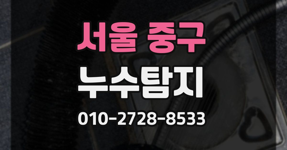 서울 중구 누수공사