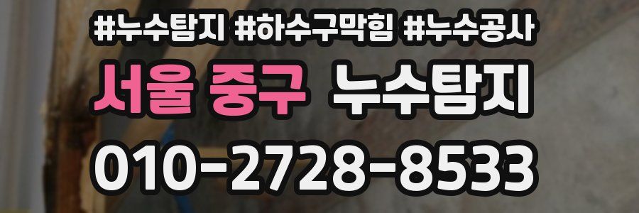 서울 중구 누수탐지업체