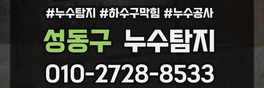성동구 누수탐지업체