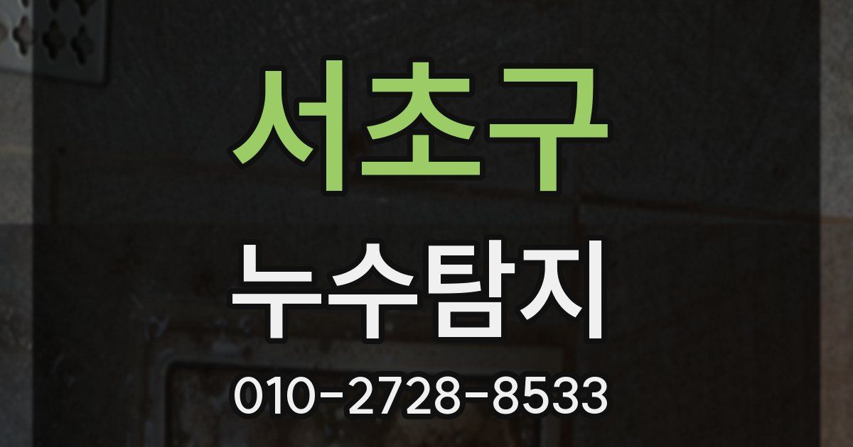 서초구 누수공사